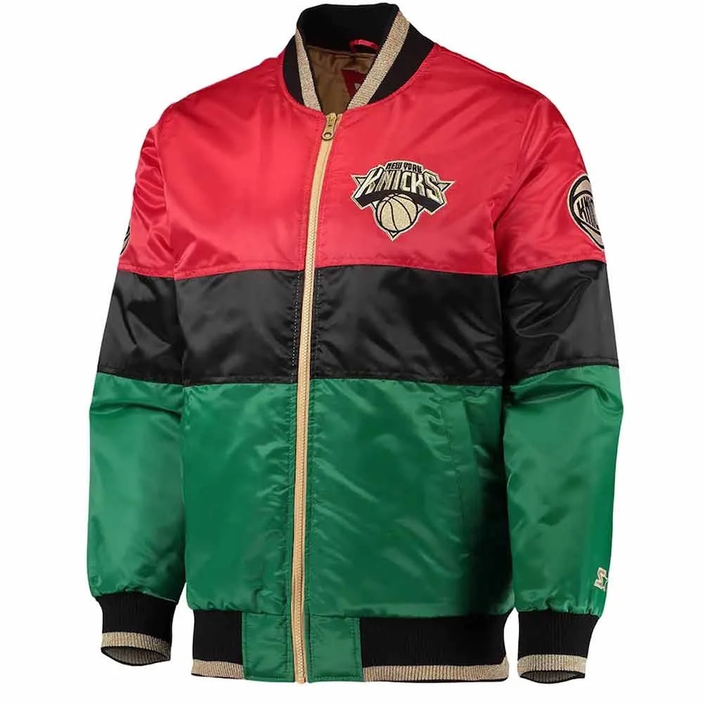 New York Knicks Satin Bomber Jacket